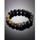Black Amber Bracelet With Wooden Beads The Cuba, image , picture 2