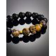 Black Amber Bracelet With Wooden Beads The Cuba, image , picture 2