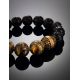 Black Amber Beaded Bracelet With Ebony Wood The Cuba, image , picture 2