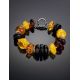 Multicolor Amber Beaded Bracelet, image , picture 2
