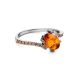 Amber Ring In Sterling Silver With Crystals The Raphael, Ring Size: 4 / 15, image , picture 3
