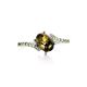 Amber Ring In Sterling Silver With Green Crystals The Raphael, Ring Size: 7 / 17.5, image , picture 4