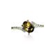 Amber Ring In Sterling Silver With Green Crystals The Raphael, Ring Size: 10 / 20, image , picture 4