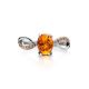 Amber Ring With Champagne Crystals In Sterling Silver The Raphael, Ring Size: 8 / 18, image , picture 4