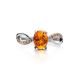 Amber Ring With Champagne Crystals In Sterling Silver The Raphael, Ring Size: 11.5 / 21, image , picture 4