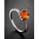 Amber Ring In Sterling Silver With Crystals The Raphael, Ring Size: 13 / 22, image , picture 2