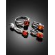 Amber Ring With Champagne Crystals In Sterling Silver The Raphael, Ring Size: 11.5 / 21, image , picture 5