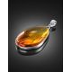 Drop Amber Pendant In Sterling Silver With Inclusions The Clio, image , picture 2