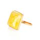 Geometric Amber Ring In Gold, Ring Size: 7 / 17.5, image , picture 3