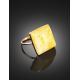Geometric Amber Ring In Gold, Ring Size: 6 / 16.5, image , picture 2