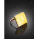 Geometric Amber Ring In Gold, Ring Size: 7 / 17.5, image , picture 2
