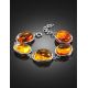 Link Amber Bracelet In Sterling Silver The Clio, image , picture 2