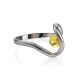 Lemon Amber Ring In Sterling Silver The Leia, Ring Size: 4 / 15, image , picture 3