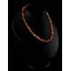 Cognac Amber Beaded Necklace, image , picture 4