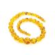 Bold Lemon Amber Ball Beaded Necklace, image , picture 3