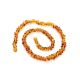Cognac Amber Beaded Necklace, image , picture 3