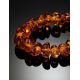 Cognac Amber Beaded Necklace, image , picture 2