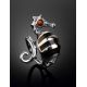Designers Cocktail Amber Ring In Sterling Silver The Seahorse, Ring Size: Adjustable, image , picture 2