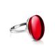 Bold Silver Ring With Red Amber The Sangria, Ring Size: 11 / 20.5, image , picture 5