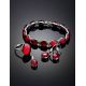 Bold Silver Ring With Red Amber The Sangria, Ring Size: 6 / 16.5, image , picture 6