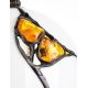 Cognac Amber Table Lamp With Brass, image , picture 3