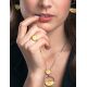 Minimalistic Amber Ring In Gold-Plated Silver The Monaco, Ring Size: 6 / 16.5, image , picture 4