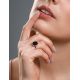 Round Amber Ring In Sterling Silver The Monaco, Ring Size: 5.5 / 16, image , picture 3