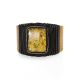 Golden Color Leather Bracelet With Green Amber The Nefertiti, image , picture 3