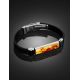 Unisex Rubber Bracelet With Bright Amber Mosaic The Grunge, image , picture 2