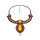 Ornate Braided Necklace With Amber And Glass Beads The india, image , picture 3