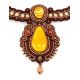Ornate Braided Necklace With Amber And Glass Beads The india, image , picture 5