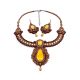 Ornate Braided Necklace With Amber And Glass Beads The india, image , picture 6