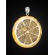 Round Amber Pendant In Sterling Silver The Orange, image , picture 2