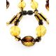 Faceted Lemon Amber Beaded Necklace, image , picture 4