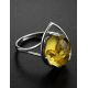 Lovely Amber Ring In Sterling Silver The Selena, Ring Size: 6.5 / 17, image , picture 2