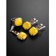 Stylish Geometric Amber Ring In Sterling Silver The Prussia, Ring Size: 11.5 / 21, image , picture 5