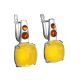 Stylish Multicolor Amber Earrings In Sterling Silver The Prussia, image , picture 3
