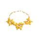 Opulent Amber Floral Necklace The Primula, image , picture 3
