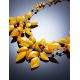 Opulent Amber Floral Necklace The Primula, image , picture 2