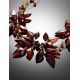 Cherry Amber Floral Necklace The Primula, image , picture 2