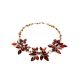 Cherry Amber Floral Necklace The Primula, image , picture 3