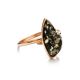 Adjustable Amber Ring In Gold The Lagoon, Ring Size: Adjustable, image , picture 3