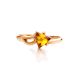 Triangle Cut Amber Ring In Gold The Horizon, Ring Size: 7 / 17.5, image , picture 5