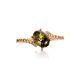 Amber Ring In Gold With Green Crystals The Raphael, Ring Size: 4 / 15, image , picture 5