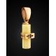 Cylinder Cut Amber Pendant in Gold With Crystal the Scandinavia, image , picture 2