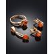 Triangle Cut Amber Ring In Gold The Horizon, Ring Size: 3 / 14, image , picture 6