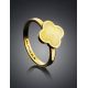 Clover Shaped Amber Ring In Gold-Plated Silver The Monaco, Ring Size: 8.5 / 18.5, image , picture 2