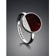 Geometric Amber Ring In Sterling Silver The Monaco, Ring Size: 8 / 18, image , picture 2