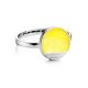 Sterling Silver Ring With Flat Cut Amber The Monaco, Ring Size: 9 / 19, image , picture 3