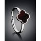 Alhambra Amber Ring In Sterling Silver The Monaco, Ring Size: 5 / 15.5, image , picture 2